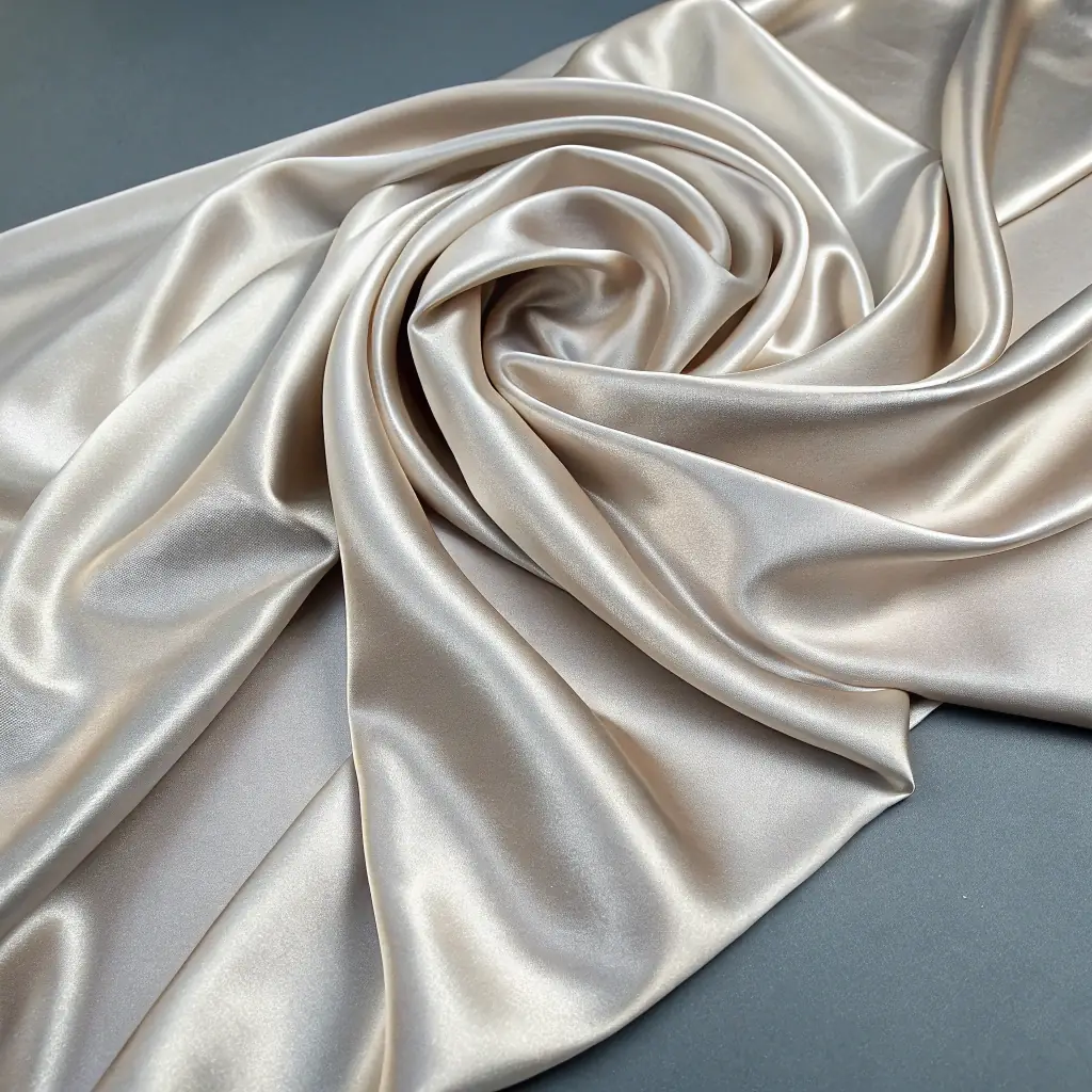 Silk Satin Fabric - Red